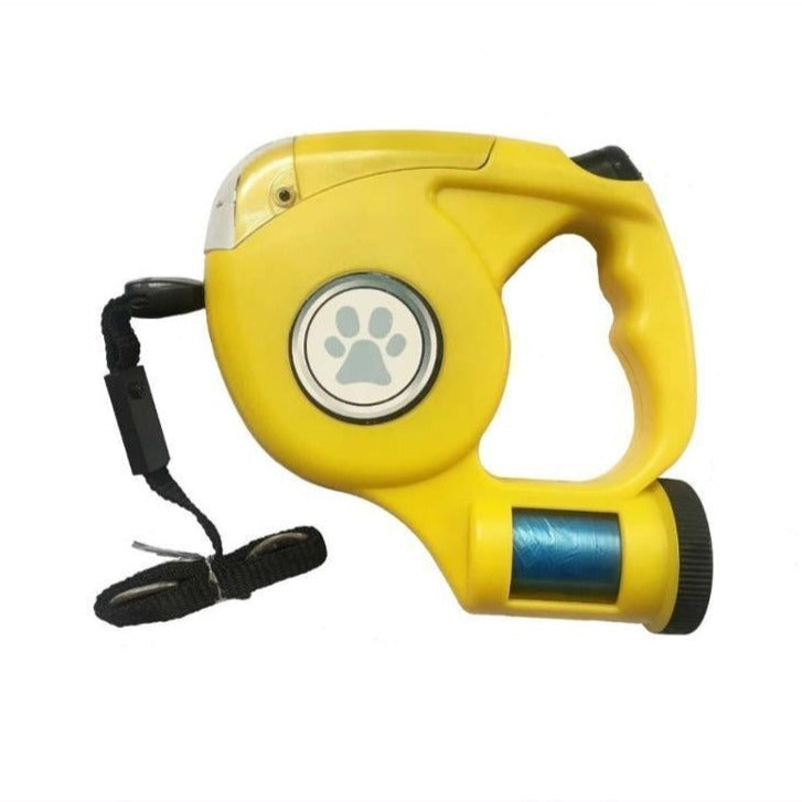 Coleira retrátil LED para cães
