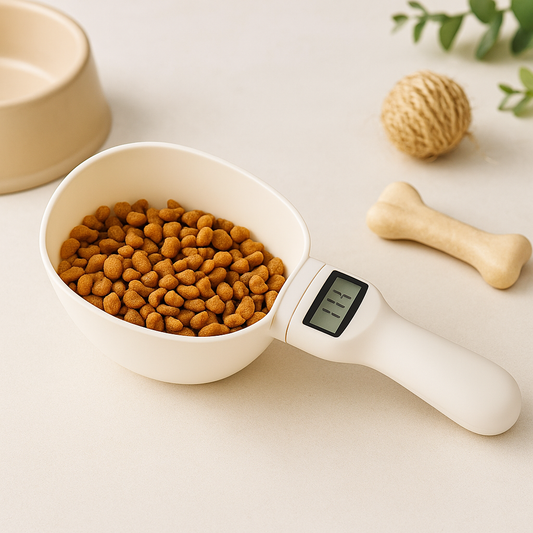 Colher medidora inteligente para alimentos para animais de estimação 