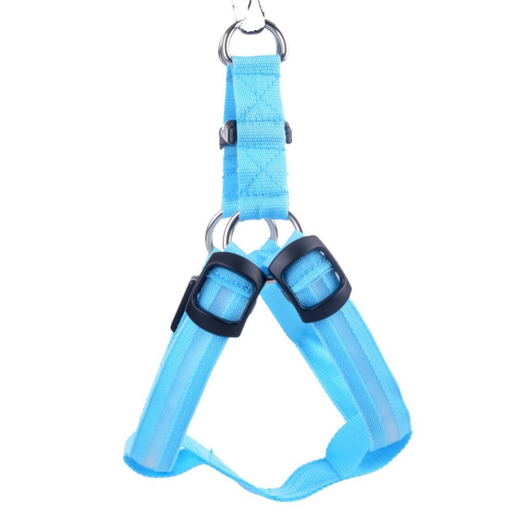 Arnês de segurança para animais de estimação em nylon com LED