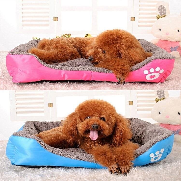 Cama impermeável de lã para animais de estimação