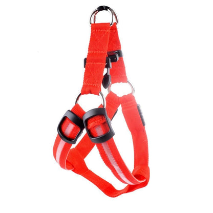 Arnês de segurança para animais de estimação em nylon com LED